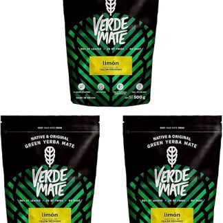 Зеленый мате Verde Mate с лимоном 1,5 кг (3 x 500 г) Йербера Металлическая банка с дозатором Лимонный мате 1500 г Бразильский Зеленый мате Чай мате из Бразилии Сушеный на воздухе