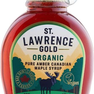 Органический кленовый сироп St Lawrence Gold 250 мл - 330 г, класс А, 100% чистый канадский янтарный кленовый сироп для блинов, вафель, кофе и смузи - маслянистый, карамельный вкус - без глютена