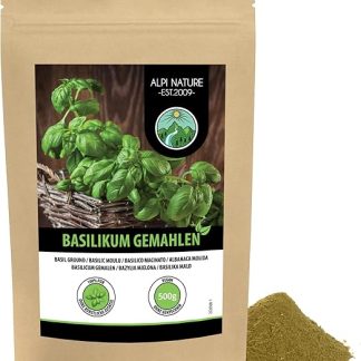 Сушеный базилик Alpi Nature 500 г, сушеные и измельченные листья базилика, итальянская приправа.