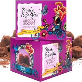 Трюфели Monty Bojangles Choccy Scoffy с пралине, посыпанные какао, 2 x 150 г, шоколадный подарочный набор, шоколадные трюфели с божественным шоколадным вкусом, отмеченный наградами роскошный подарочный набор с пралине.