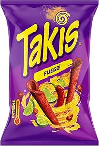 Кукурузные чипсы TAKIS Fuego со вкусом чили и лайма, 100 г