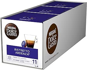 Кофейные капсулы NESCAFE Dolce Gusto Espresso Ristretto Ardenza - всего 48 капсул эспрессо - интенсивность 11 - кофе арабика премиум-класса (3 упаковки)