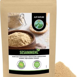 Alpi Nature Sesammehl (1 кг) молотый кунжут, 100% натуральный кунжутный порошок без добавок.