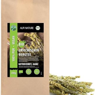 Органический греческий горный чай Alpi Nature, 200 г, цельные цветочные стебли, горная трава, чай Сидеритис.