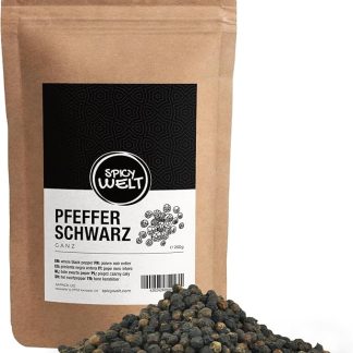 Острый черный перец горошком (250 г) – перец горошком для мельниц, бульонов, биго, маринадов и домашнего варенья Глубокий аромат и характерный острый вкус 100% натуральный, без добавок