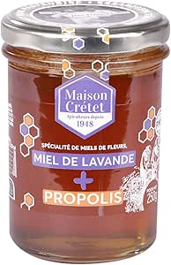 Maison Cretet Мед с морской лавандой и прополисом Плотный экстракт прополиса Стеклянная банка 250 г