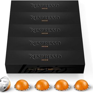 Капсулы Nespresso Vertuo Inizio, интенсивность 4, большой объем 150 мл, 50 капсул (5 коробок по 10)