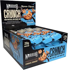 Шоколадное печенье с кусочками шоколада - Warrior Crunch - 12 батончиков