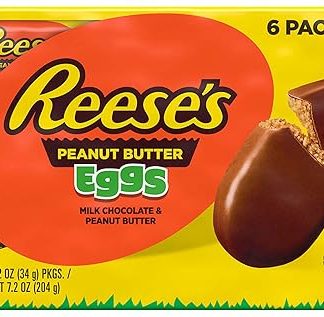 Шоколадные яйца REESE'S с арахисовым маслом, пасхальные конфеты, упаковки по 34 г (6 штук)