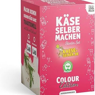 Набор для сыроварения — стартовый комплект — цветное издание — розовый, с журналом рецептов и видеоуроком (для сыра, творога и сливочного сыра); традиционное сыроварение.