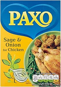 Смесь для начинки Paxo со вкусом шалфея и лука, 340 г – начинка с шалфеем и луком.