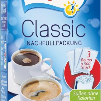 Подсластитель Natreen Classic/для деликатных сладостей, сменный блок 1500, 2 штуки (2 x 96 г)