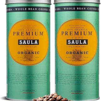 Кофе в зернах Saula Premium, 2 банки по 500 г. Органическая арабика, 100% органическая.