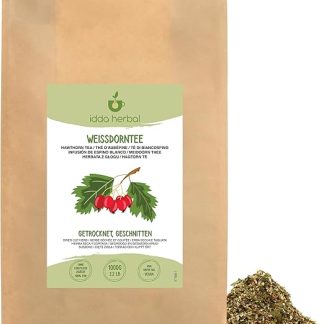 Травяной чай из боярышника IDDA, 1 кг, сушеная и нарезанная трава боярышника, рассыпной травяной чай.