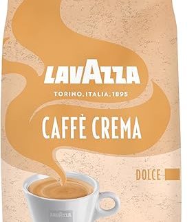 Кофе Lavazza Crema Dolce в зернах 1 кг, 80% арабика, 20% робуста, средняя обжарка, среднее содержание кофеина