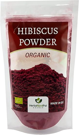 Органический порошок гибискуса в стиле матча, 250 г.