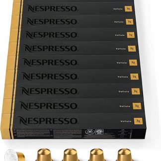 Nespresso Original 100 Volluto Intensity, 4 капсулы, для приготовления эспрессо и капучино с молоком, 10 упаковок по 10 капсул.