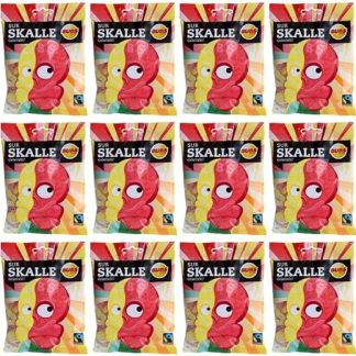 Кислые лакричные конфеты Bubs Skull, 12 пакетиков по 90 г.