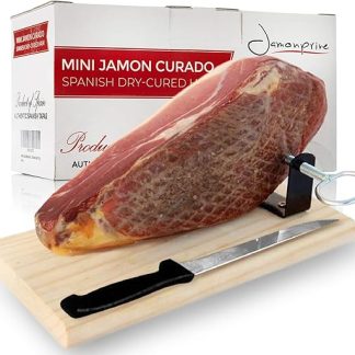 Хамон Серрано Дюрок Резерва без костей + подставка для хамона – испанский хамон Серрано Jamonprive – 1 кг (мини-версия)