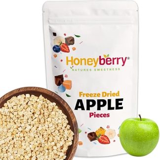 Кусочки яблок, сушеные методом сублимации, 100 г - Сублимированные фрукты - Натуральные яблоки, сушеные методом сублимации, для выпечки, десертов, каши и йогурта - 100% натуральный продукт без добавления сахара