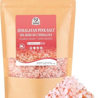 52USA Гималайская соль крупная, 453 г (1 фунт), розовая гималайская соль, морская соль для заправки мельницы, кошерная, чистая кристаллическая соль