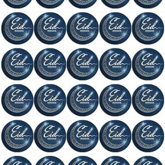 30 голубых топперов для кексов «Ид Мубарак», съедобные украшения для торта из вафельной бумаги в виде феи.