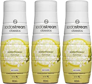 Sodastream 3x Сироп из цветков бузины, черный концентрат из цветков бузины, без сахара, 440 мл