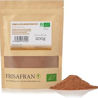 FRISAFRAN Органическая молотая цейлонская корица 200 г Коричный порошок Цейлонская корица Цейлонская корица без добавок Цейлонская корица Органическая молотая корица Молотая корица Оригинальный продукт