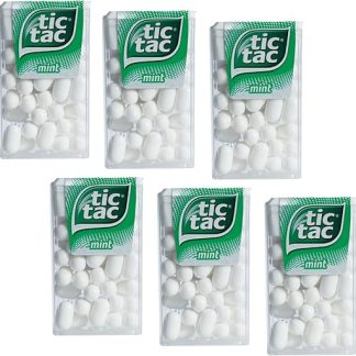 Tic Tac® Tic Tac Mint Драгее с мятным вкусом Конфеты с мятным вкусом - упаковка из 6 штук (6 x 18 г)