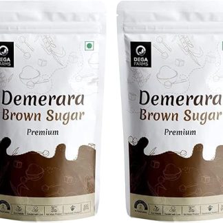 Премиальный тростниковый сахар DEGA FARMS (коричневый сахар) - 500 г каждый Изготовлено из 100% чистых, органических и натуральных ингредиентов (упаковка из 2 шт.) - Сертифицировано Sedex