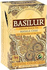 Чайные пакетики Basilur Tea Oriental Collection Masala Chai в фольгированной упаковке (2 упаковки, всего 40 пакетиков)