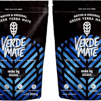 Зеленый мате Verde Mate Green Mas IQ 1 кг (2x500 г) Ароматный мате с травами и фруктами Мягкий вкус Натуральный кофеин Чай мате из Бразилии (1000 г)