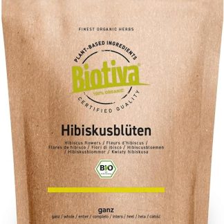 Органический чай из цветков гибискуса, 250 г - рассыпной чай из гибискуса (Hibiscus sabdariffa) - разлит и проверен в Германии. Biotiva