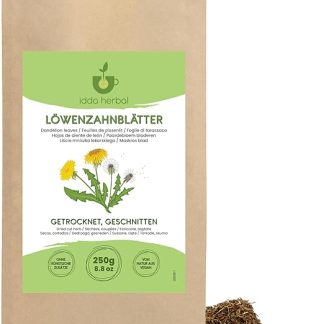 Травяной чай из одуванчика IDDA, 250 г, сушеные и нарезанные листья одуванчика, рассыпной чай.