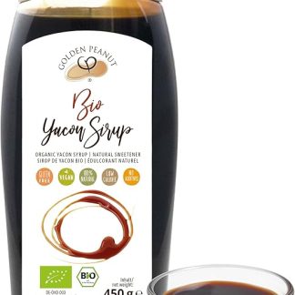 ОРГАНИЧЕСКИЙ АРАХИСОВЫЙ СИРОПЕЙ ИЗ КОРНЯ ЯКОНА, 450 г – натуральная сладость, заменитель сахара, 100% растительного происхождения, подходит для диабетиков