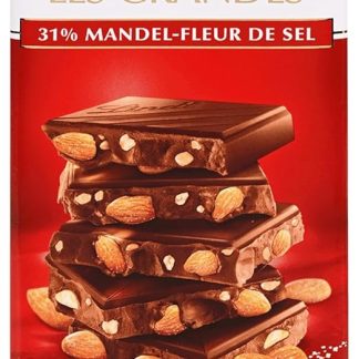 Шоколад Lindt Les Grandes с соленым миндалем Плитка 150 г Цельный соленый миндаль и кусочки карамелизированного миндаля в нежном, терпком шоколаде Шоколадный подарок