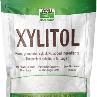 NOW Foods, ксилитол, чистый, без добавления ингредиентов, подходит для кето-диеты, низкий гликемический индекс, низкокалорийный, 2,5 фунта (упаковка может отличаться).