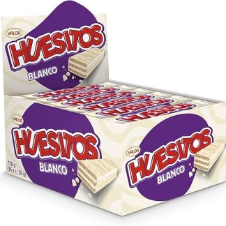 Huesitos - Pack de Barritas de Barquillo cubierto de Chocolate Blanco con Relleno de sabor Nata - Упаковка 36 x 20 граммов