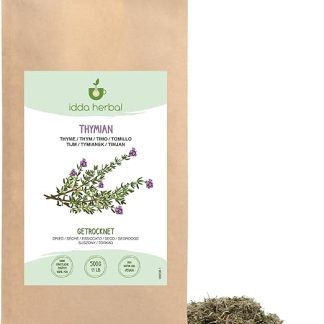 Сушеный тимьян IDDA Herbal 500 г, молотый тимьян для чая и приготовления пищи.