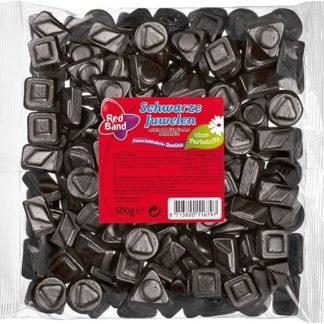 Красная лента, черные камни, 500 г