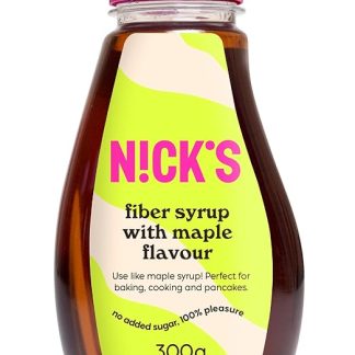 Сироп NICKS со вкусом кленового сиропа, изготовленный из стекловолокна, с высоким содержанием клетчатки, натуральный кето-подсластитель, без добавления сахара, без глютена, с низким содержанием углеводов, веганский заменитель сахара (300 г)