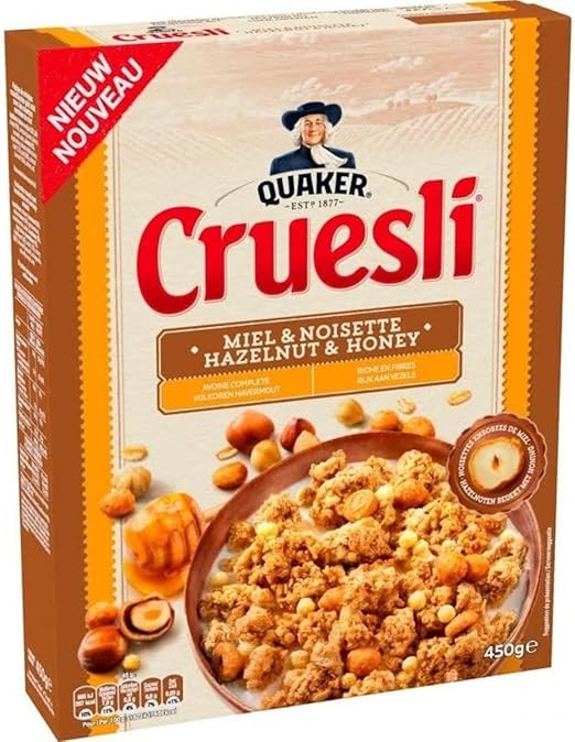 Овсяные хлопья Quaker Cruesli с медом и фундуком, 450 г