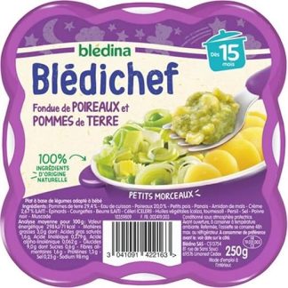 Запеканка из лука-порея и картофеля Bledina Blédichef для детей от 15 месяцев и старше, 250 г.