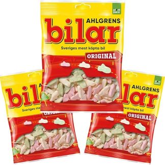 3 пакета по 125 г конфет Ahlgrens Bilar Original - шведские - жевательные - зефирные - в форме машинок - конфеты - сладости
