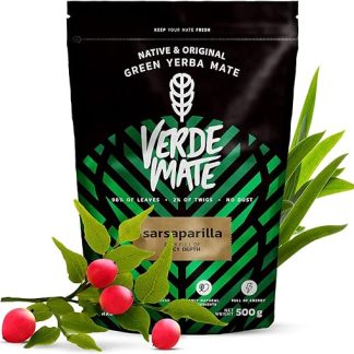 Зеленый мате Verde Mate с сарсапариллой 0,5 кг | Пряный мате с сарсапариллой 500 г | Сильный бодрящий эффект | Нежный аромат и глубокий вкус | Уникальный чай мате из Бразилии