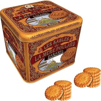 La Mère Poulard® | Печенье из чистого соленого сливочного масла и карамели | Французское масляное печенье | Песочное тесто из чистого сливочного масла - 500 г | Молочное подарочное печенье