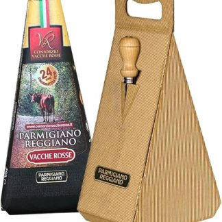 Специальный подарочный набор YesEatIs - Пармиджано Реджано Consorzio Vacche Rosse, 24 месяца выдержки - 250 г - Подарочная коробка с ножом из нержавеющей стали