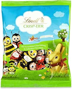 Хрустящие шоколадные яйца Lindt в упаковке, 86 г, молочные яйца с нежной начинкой из фундука, пасхальный шоколад для детей, шоколадный подарок, пасхальные яйца, шоколадные яйца