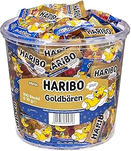 Haribo Маленькие пачки жевательных конфет Golden Bear, Gute Nacht, 100 шт.