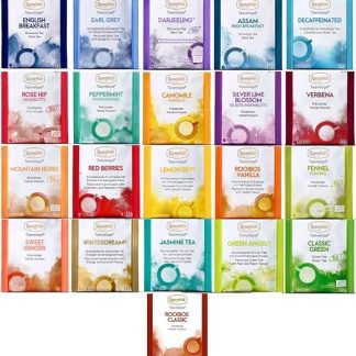 Набор чая SOULGOODS Ronnefeldt Teavelope All Stars – все 21 вид чая в пакетиках и рассыпной чай, рождественский и подарочный набор, ароматный, экологичный.